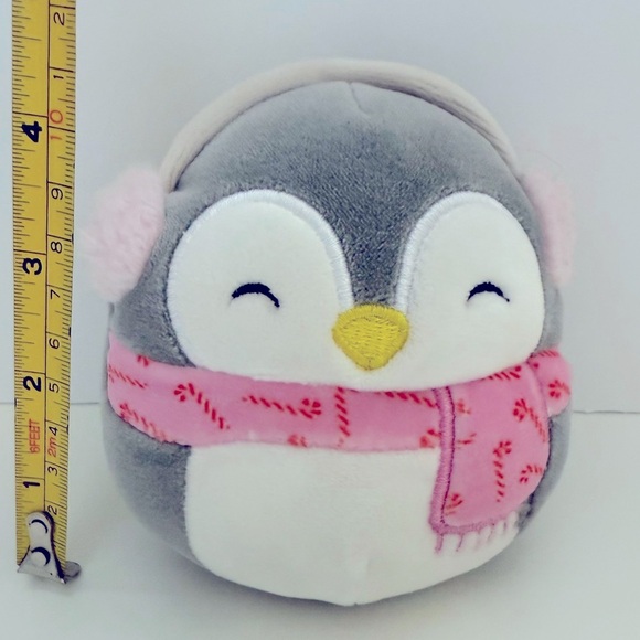 5โ Squishmallow Penguin Plush Toy with Pink Scarf - Picture 6 of 6